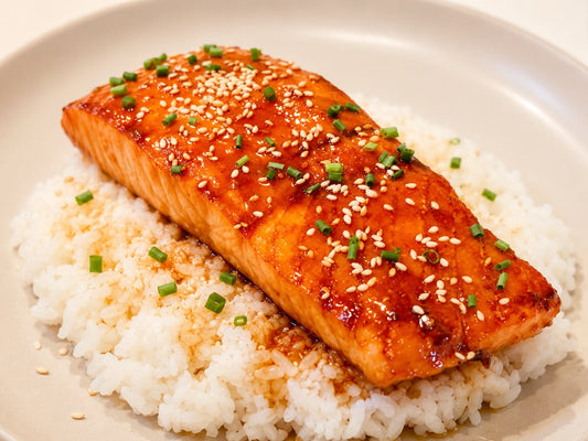 Saucy Teriyaki Salmon Rice Recipe 照燒三文魚飯食譜
