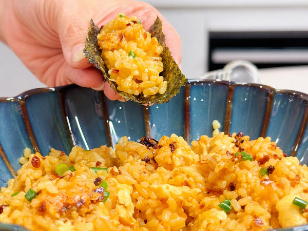 Spicy Egg Rice Wrap with Chilli Oil