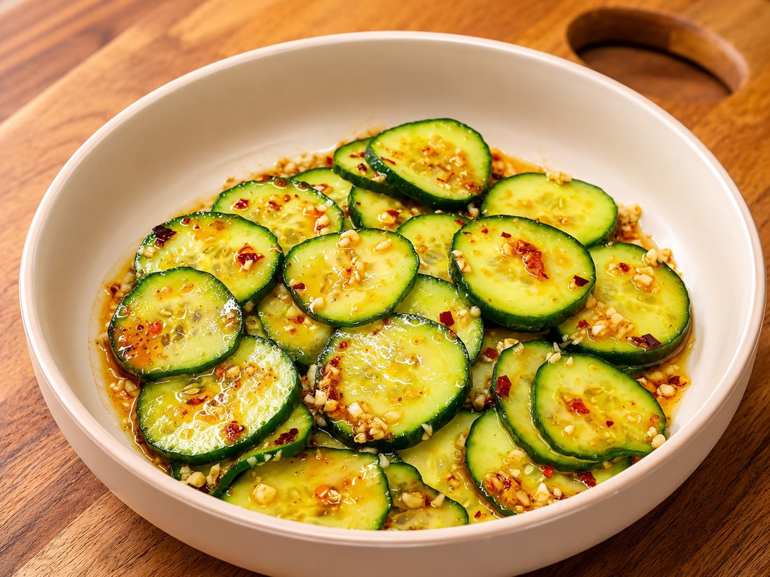 Spicy Garlic Cucumber Salad Recipe 香辣蒜蓉青瓜沙律食譜