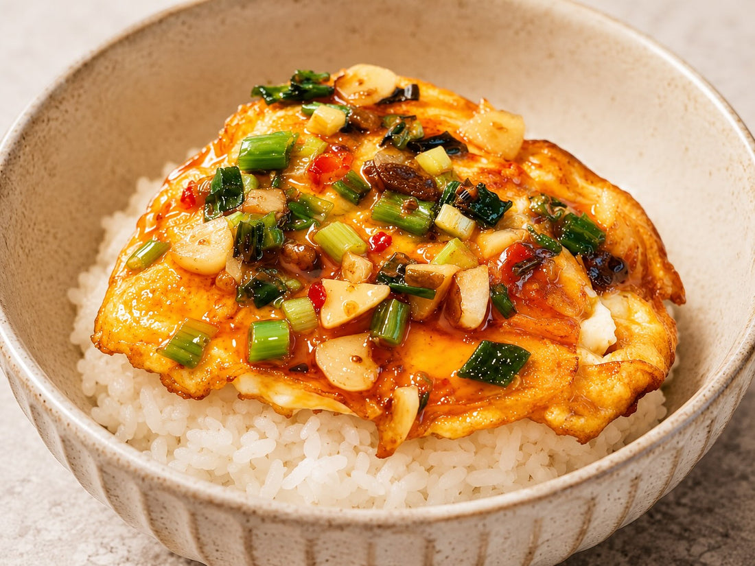 Sweet & Sour Egg Rice Bowl Recipe 甜酸煎蛋飯食譜